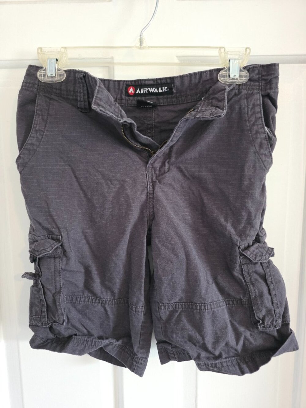 Boys Youth Dark Gray Cargo Shorts Size 12 Airwalk Skater Shorts